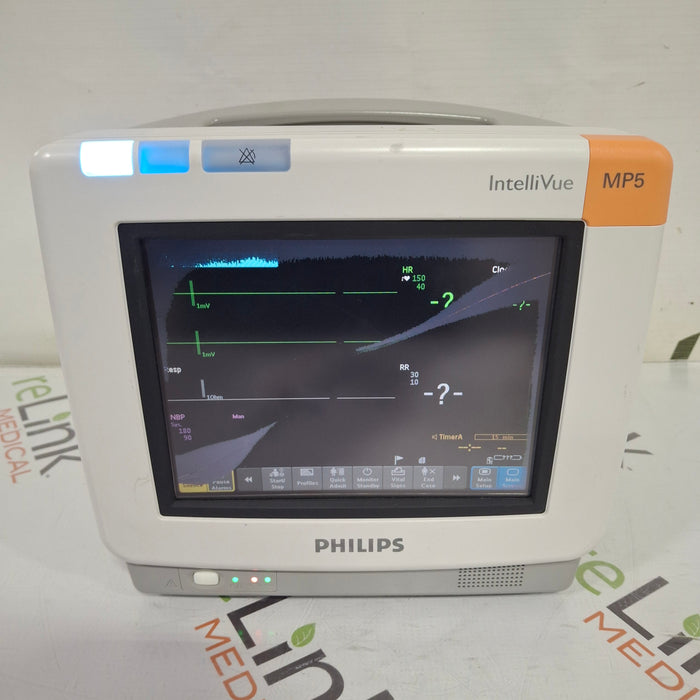 Philips Intellivue MP5 - ECG, Fast SpO2, NIBP, Press, Temp Patient Monitor