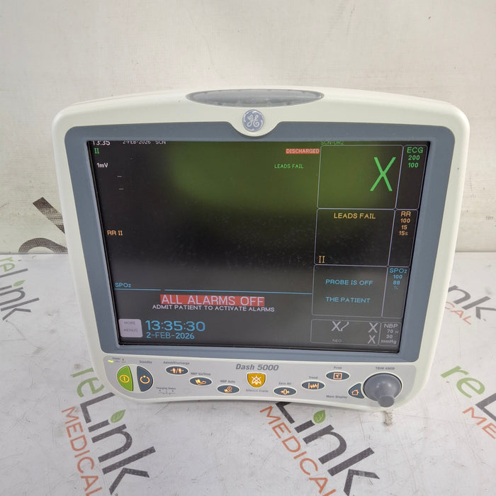 GE Healthcare Dash 5000 - Masimo SpO2 Patient Monitor