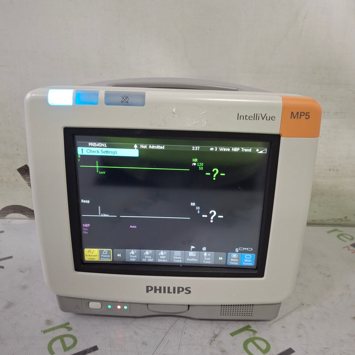 Philips Intellivue MP5 - ECG, Fast SpO2, NIBP Patient Monitor