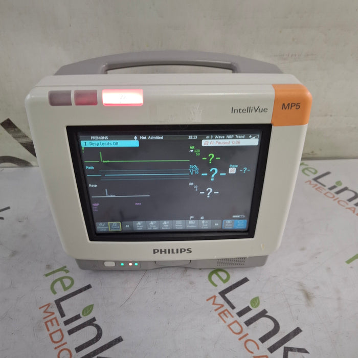 Philips Intellivue MP5 - ECG, Fast SpO2, NIBP Patient Monitor