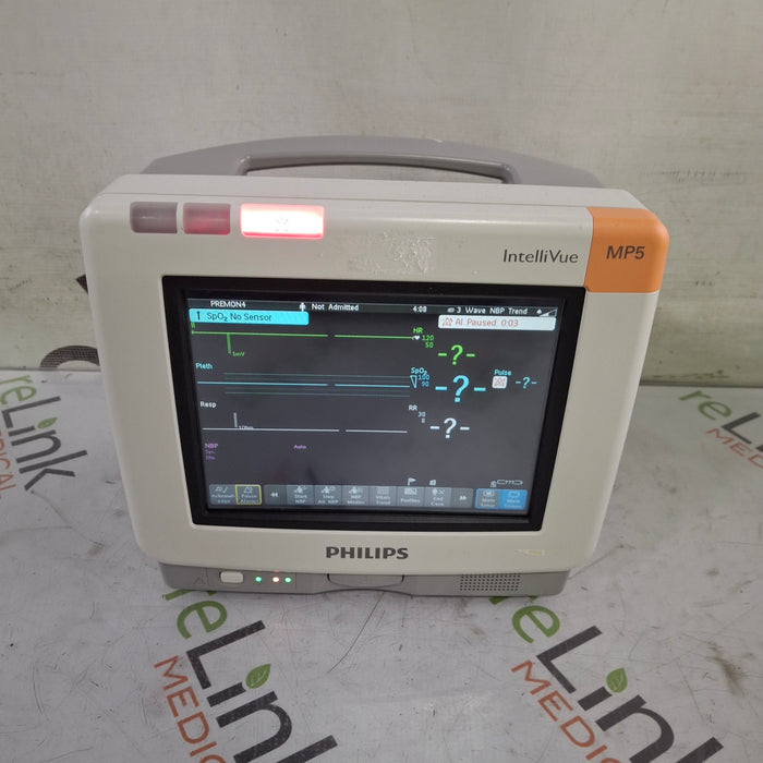 Philips Intellivue MP5 - ECG, Fast SpO2, NIBP Patient Monitor