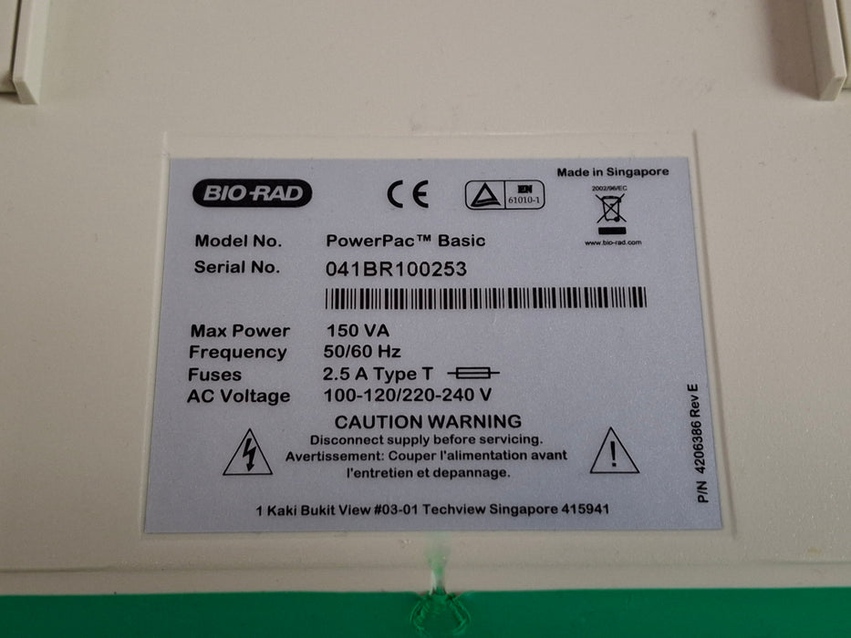 Bio-Rad PowerPac Basic Electrophoresis Power Supply