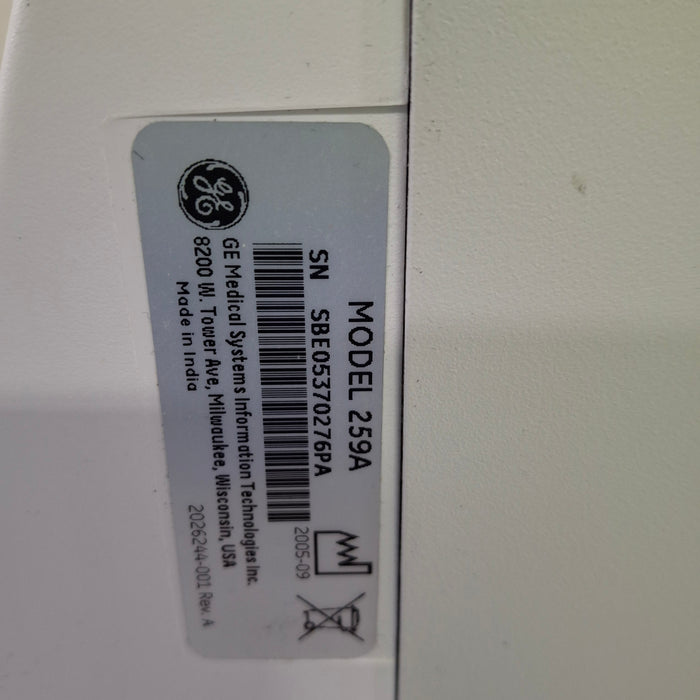 GE Healthcare Corometrics 250cx Series Model 259cx Fetal Monitor