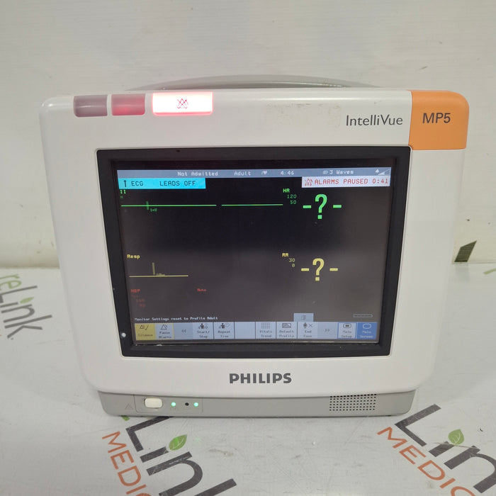 Philips Intellivue MP5 - ECG, Fast SpO2, NIBP Patient Monitor