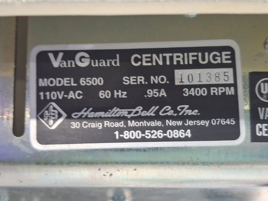 Hamilton Bell Co., Inc VanGuard V6500 Centrifuge