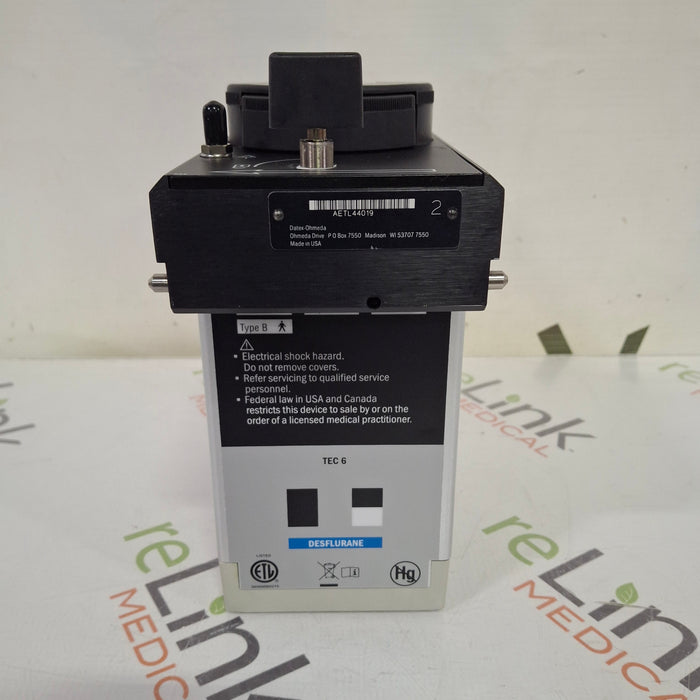 Datex-Ohmeda Tec 6 Plus Desflurane Vaporizer