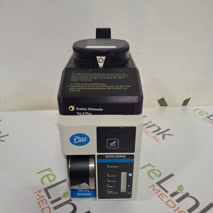 Datex-Ohmeda Tec 6 Plus Desflurane Vaporizer