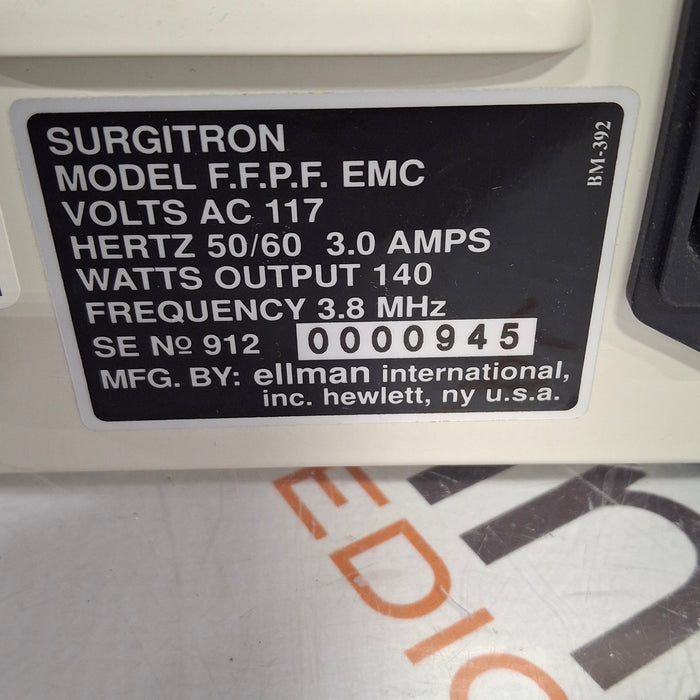 Ellman FFPF Surgitron Electrosurgical Unit
