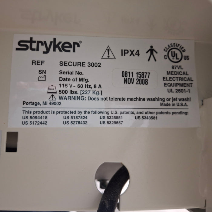 Stryker Secure II 3002 Hospital Bed