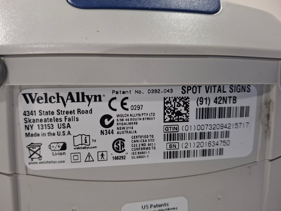 Welch Allyn Spot 420 - NIBP, Temp, Nellcor SpO2 Vital Signs Monitor