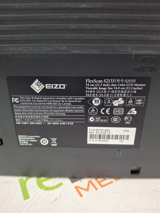 Eizo Eizo FlexScan S2133 LCD monitor Computers Tablets & Networking reLink Online
