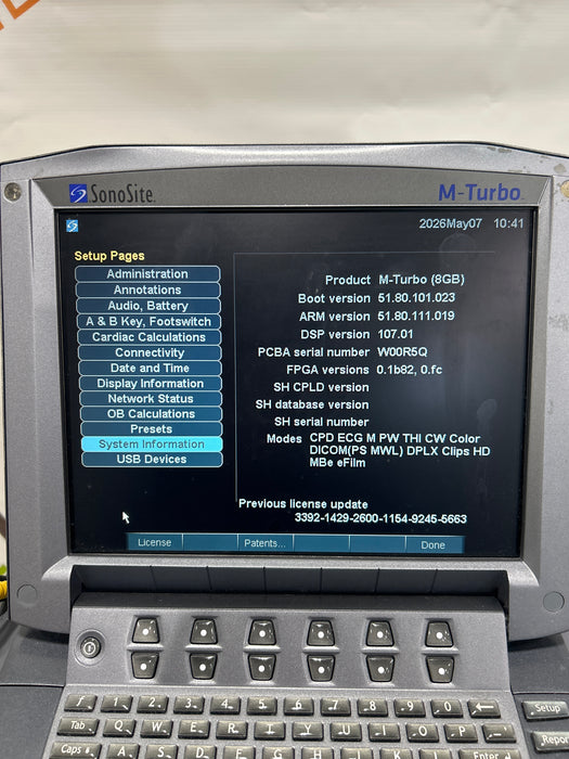 Sonosite M-Turbo Ultrasound