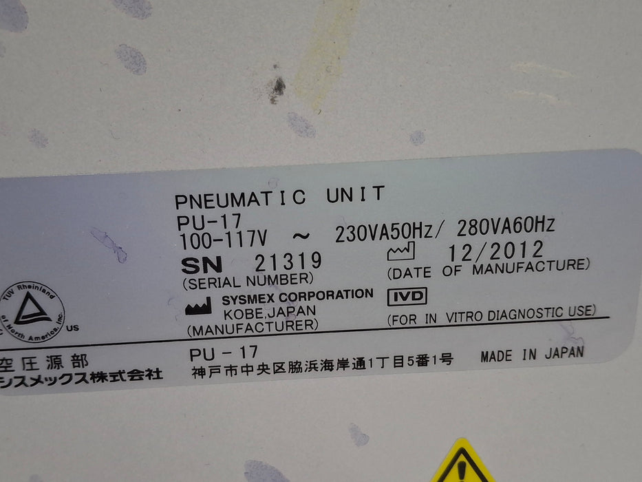 Sysmex PU-17 Pneumatic Unit