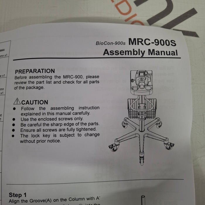 Medline Biocon MRC-900S Bladder Scanner Cart