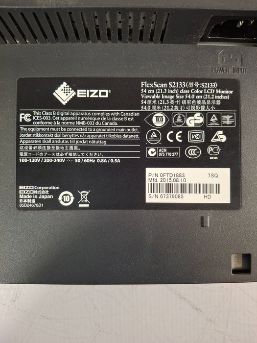 Eizo Eizo FlexScan S2133 LCD monitor Computers Tablets & Networking reLink Online