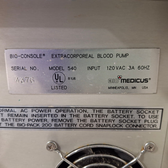 Medtronic BioMedicus 540 Perfusion Pump