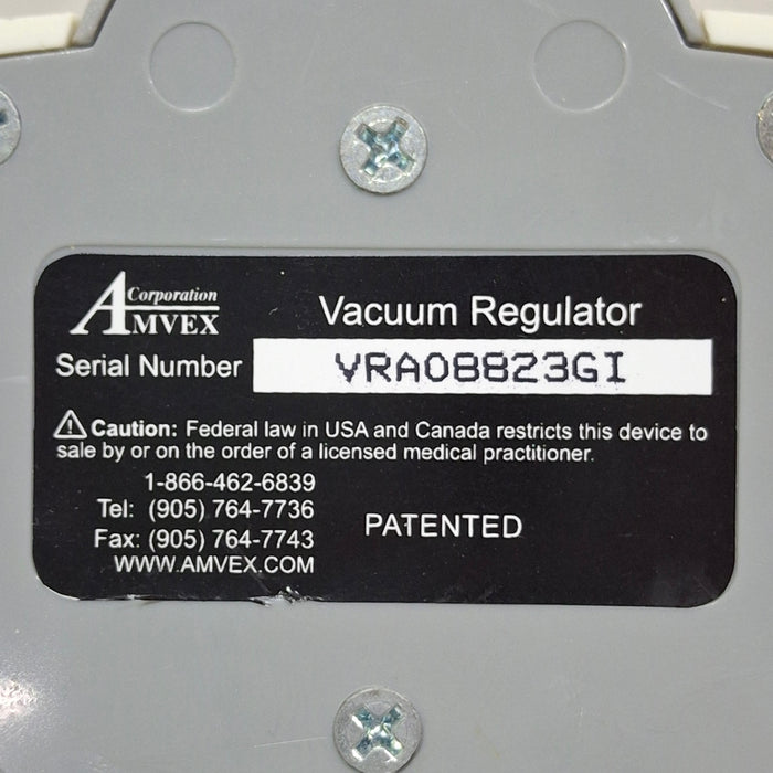 Amvex Vacuum Regulator