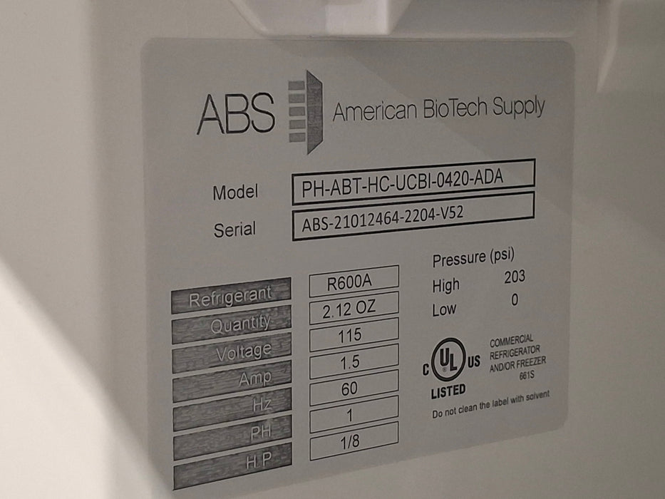 ABS PH-ABT-HC-UCBI-0420A Med Freezer