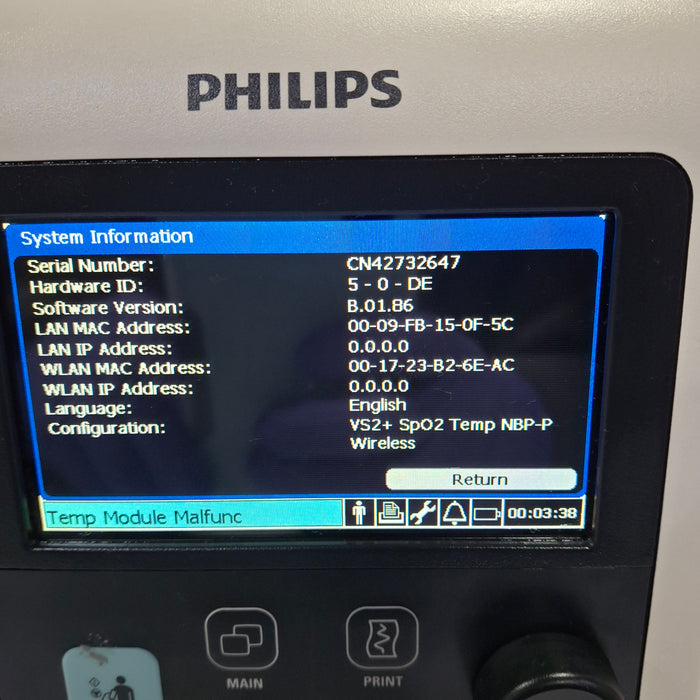 Philips SureSigns VS2+ Vital Signs Monitor