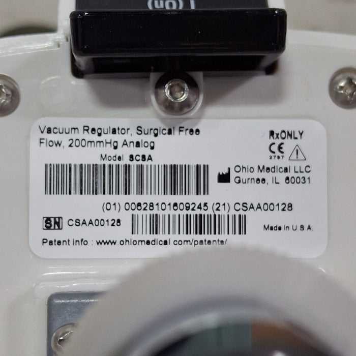 Ohio Medical Corporation SCSA Vacuum Regulator