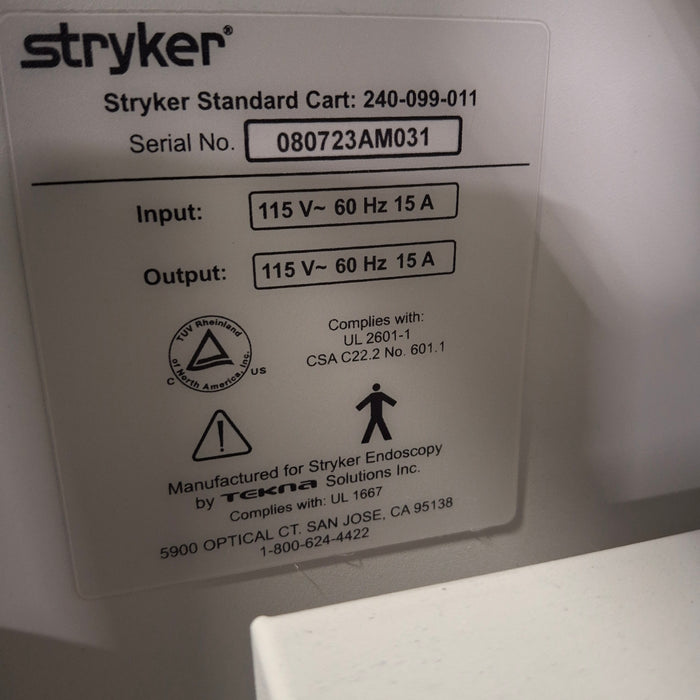 Stryker 240-099-011 Standard Cart
