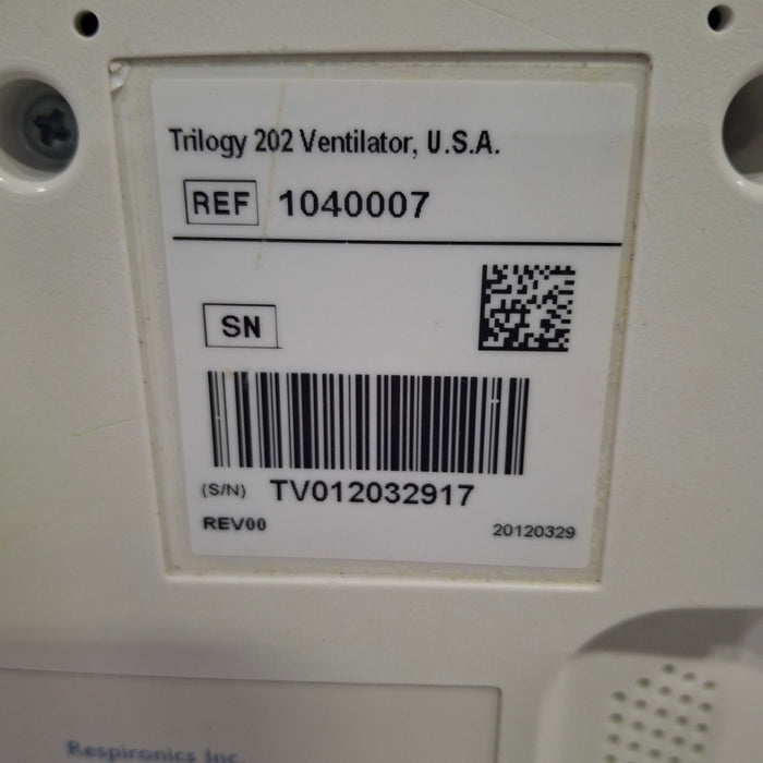 Respironics Trilogy 202 Ventilator