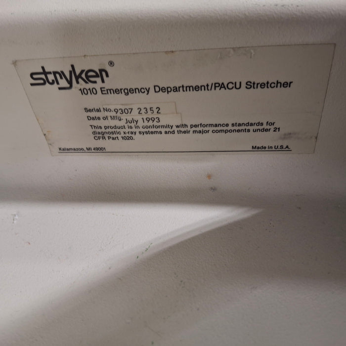 Stryker 1010 Emergency Department/PACU Stretcher