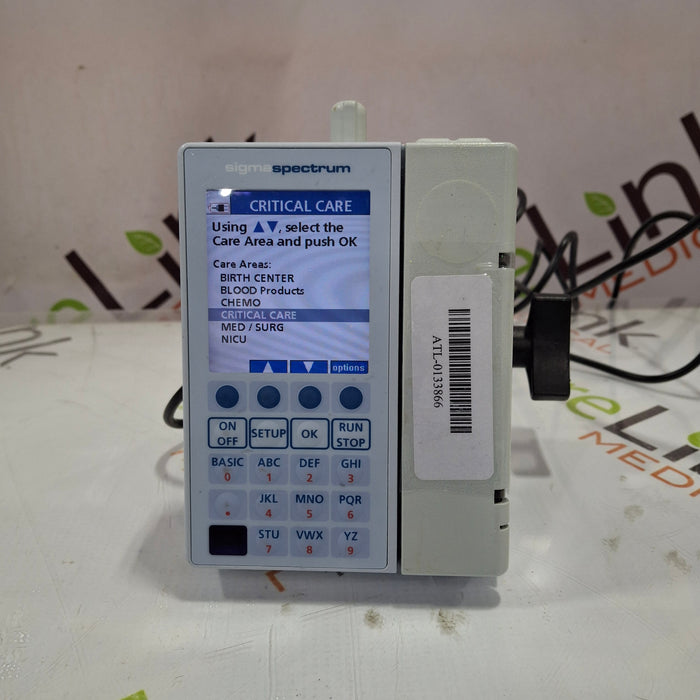 Baxter Sigma Spectrum 6.05.13 with B/G Battery Infusion Pump