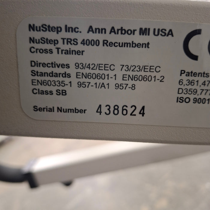 NuStep, Inc. TRS 4000 Recumbent Cross Trainer