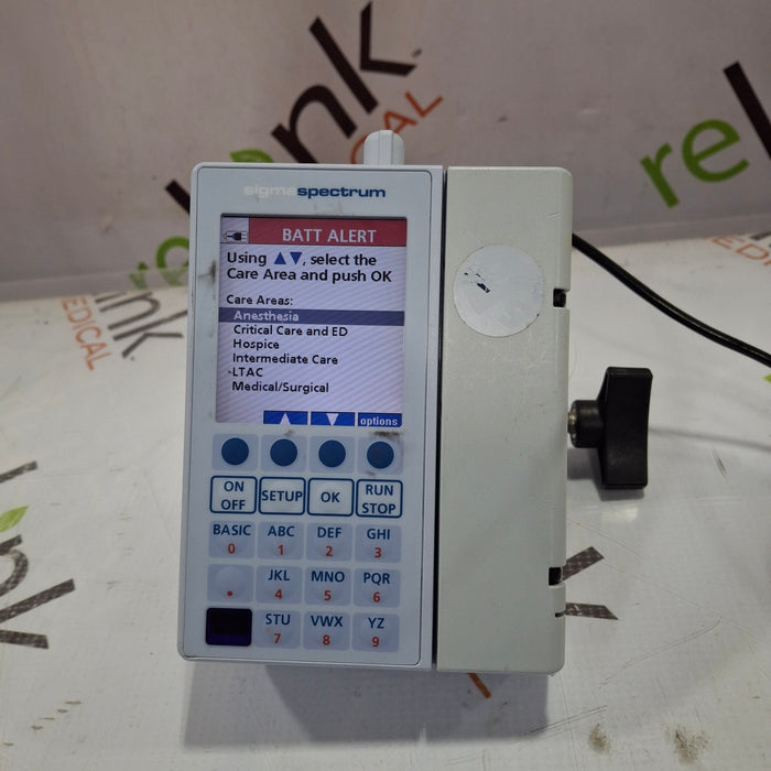 Baxter Sigma Spectrum 6.05.13 with B/G Battery Infusion Pump