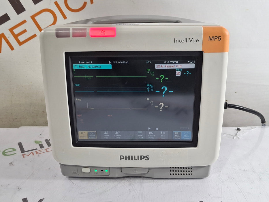 Philips Intellivue MP5 - ECG, Fast SpO2, NIBP Patient Monitor