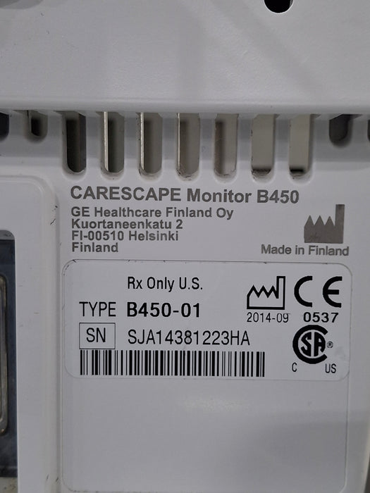 GE Healthcare Carescape B450 Critical Care Patient Monitor