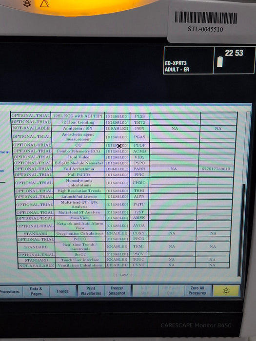 GE Healthcare Carescape B450 Critical Care Patient Monitor