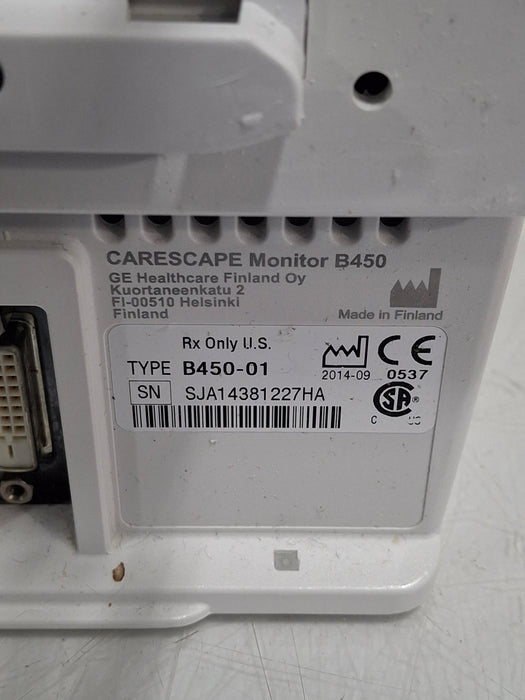 GE Healthcare Carescape B450 Critical Care Patient Monitor