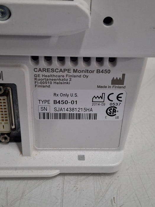 GE Healthcare Carescape B450 Critical Care Patient Monitor