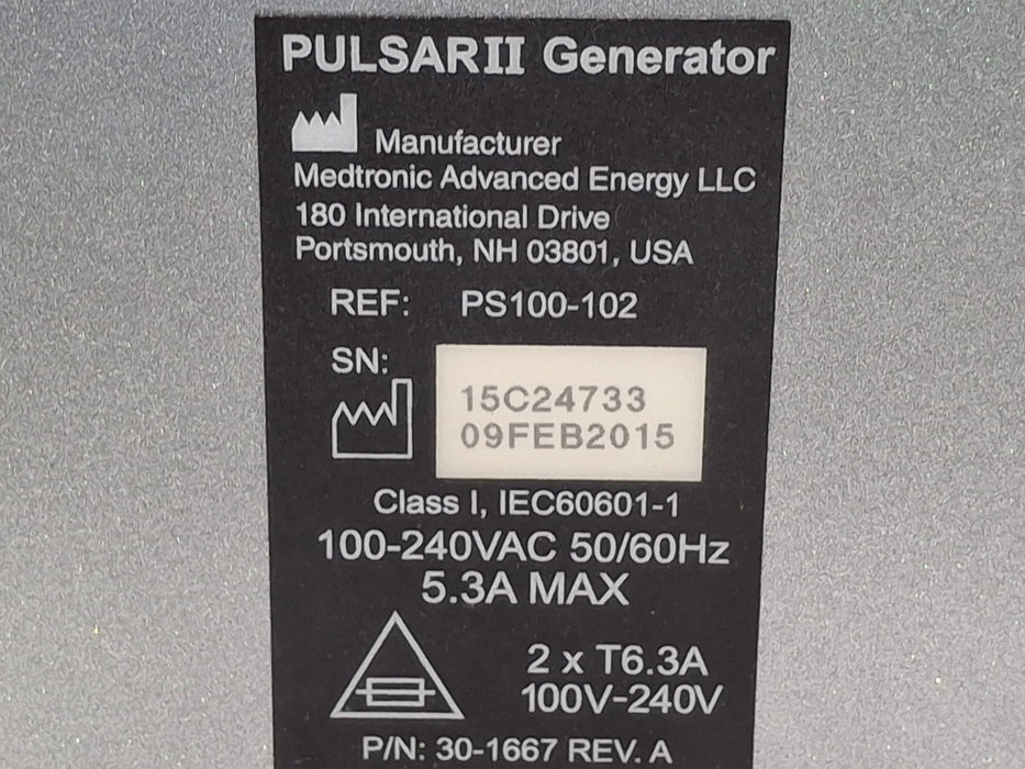 Medtronic PEAK Plasmablade Pulsar II Peak Surgery System