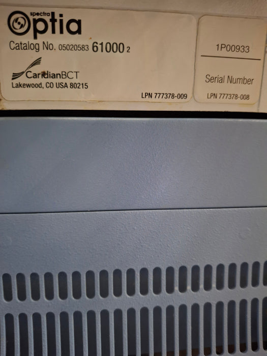 Terumo BCT Spectra Optia Apheresis System