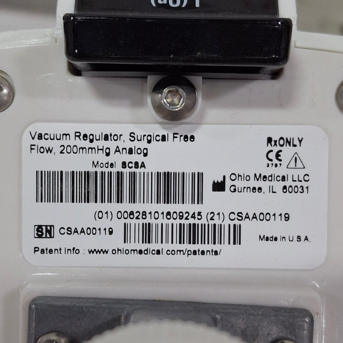 Ohio Medical Corporation SCSA Vacuum Regulator