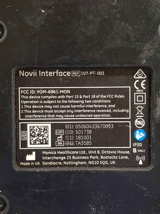 Monica Healthcare Limited 107-PT-001 Fetal Monitor