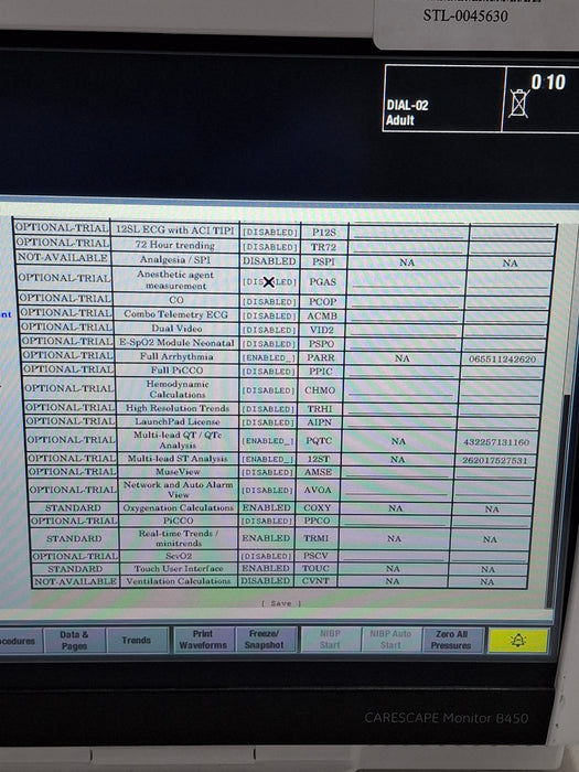 GE Healthcare Carescape B450 Critical Care Patient Monitor