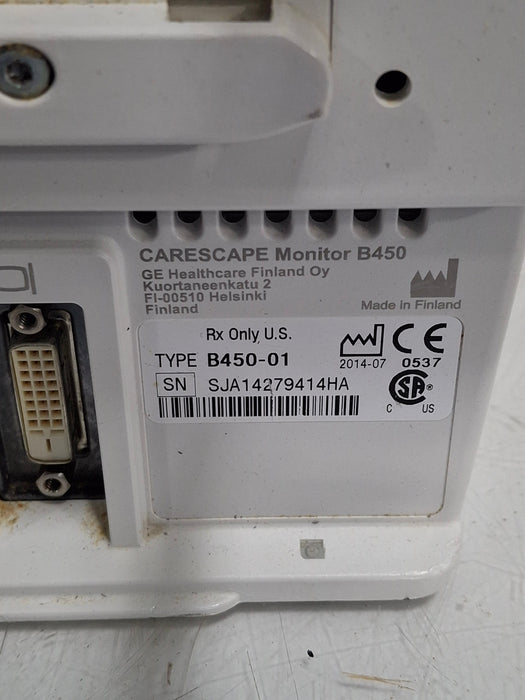GE Healthcare Carescape B450 Critical Care Patient Monitor