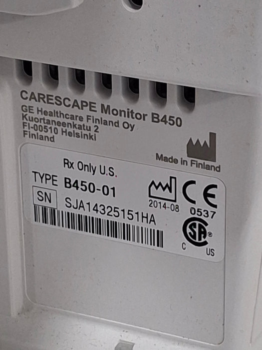 GE Healthcare Carescape B450 Critical Care Patient Monitor