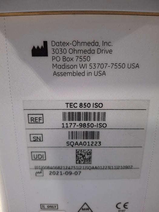 Datex-Ohmeda Tec 850 Isoflurane Vaporizer