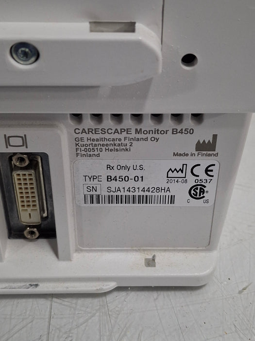 GE Healthcare Carescape B450 Critical Care Patient Monitor