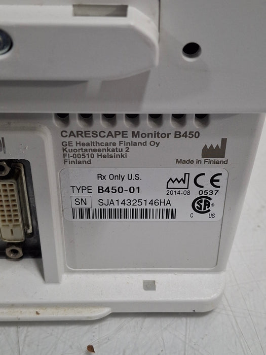 GE Healthcare Carescape B450 Critical Care Patient Monitor