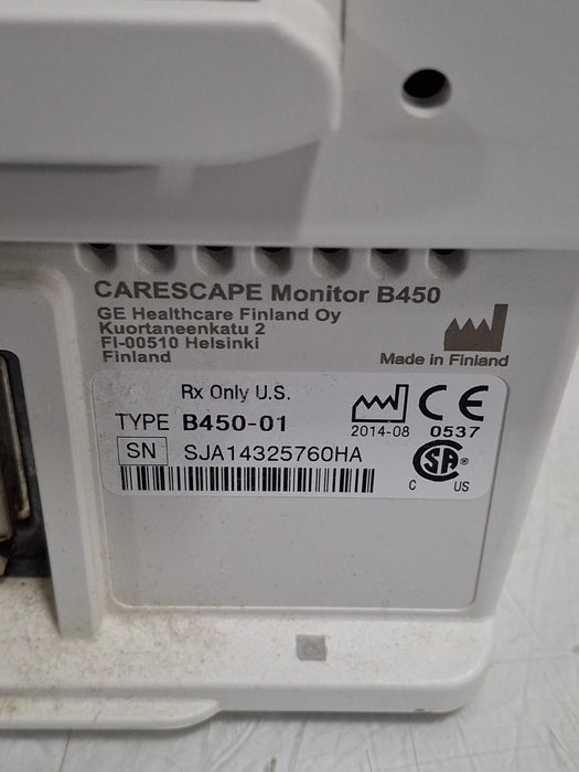 GE Healthcare Carescape B450 Critical Care Patient Monitor
