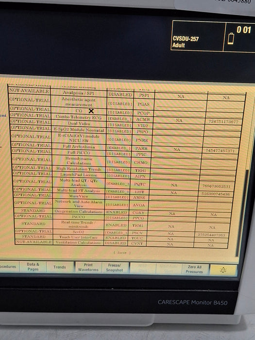 GE Healthcare Carescape B450 Critical Care Patient Monitor