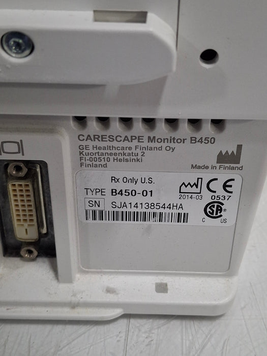 GE Healthcare Carescape B450 Critical Care Patient Monitor