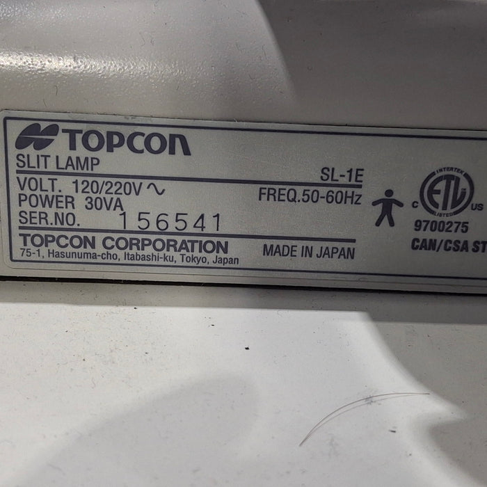 Topcon Medical SL-1E Slit Lamp