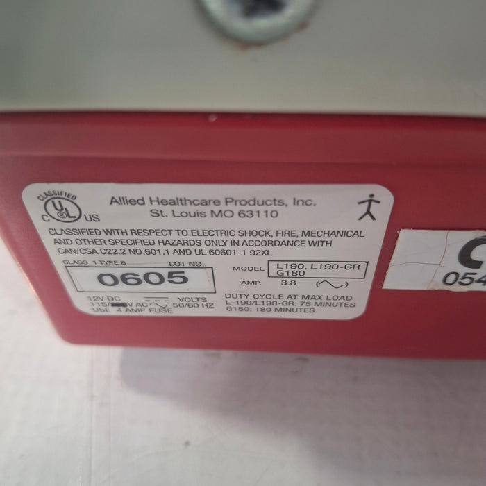 Allied Healthcare Products L190-GR Portable Aspirator Suction Unit